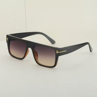 Vintage Style Solid Color Pc Square Full Frame Men's Sunglasses main image 5