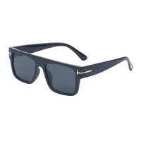 Vintage Style Solid Color Pc Square Full Frame Men's Sunglasses sku image 1