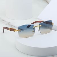 Casual Solid Color Pc Square Frameless Men's Sunglasses main image 4