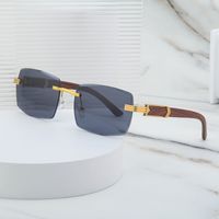Casual Solid Color Pc Square Frameless Men's Sunglasses main image 5