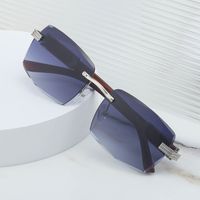 Casual Solid Color Pc Square Frameless Men's Sunglasses main image 3