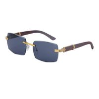 Casual Solid Color Pc Square Frameless Men's Sunglasses sku image 1