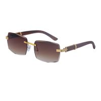 Casual Solid Color Pc Square Frameless Men's Sunglasses sku image 3