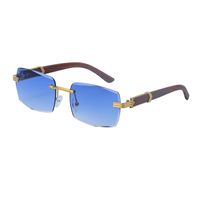 Casual Solid Color Pc Square Frameless Men's Sunglasses sku image 4