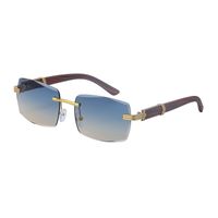 Casual Solid Color Pc Square Frameless Men's Sunglasses sku image 6