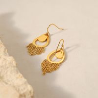 1 Pair Simple Style Water Droplets Titanium Steel Plating 18k Gold Plated Drop Earrings main image 4