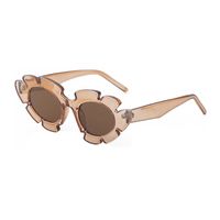 Casual Funny Solid Color Pc Special-shaped Mirror Full Frame Women's Sunglasses sku image 1