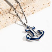 Vintage Style Anchor 304 Stainless Steel Plating Men'S Pendant Necklace main image 5