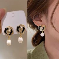 1 Set 1 Pair Simple Style Round Alloy Patchwork Inlay Zircon Women's Drop Earrings Earrings Ear Studs sku image 32