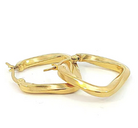 1 Paar Einfacher Stil Einfarbig Rostfreier Stahl Überzug 18 Karat Vergoldet Reif Ohrringe main image 1