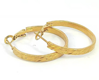 1 Pair Simple Style Solid Color Stainless Steel Plating 18k Gold Plated Hoop Earrings sku image 2