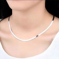 Stainless Steel Titanium Steel Hip-Hop Plating Solid Color Necklace main image 5