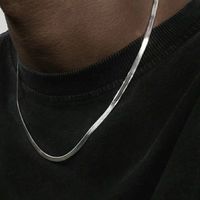 Stainless Steel Titanium Steel Hip-Hop Plating Solid Color Necklace main image 4