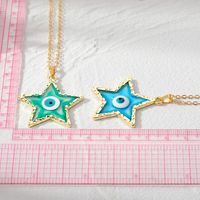 1 Piece Fashion Star Eye Resin Inlay Resin Unisex Pendant Necklace main image 5