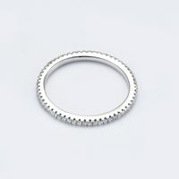 1 Piece Retro Geometric Sterling Silver Diamond Rings sku image 1