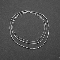 1 Piece Fashion Solid Color Titanium Steel Unisex Layered Necklaces main image 7