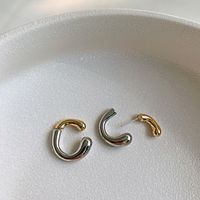 1 Pair Fashion C Shape Plating Metal Gold Plated Earrings main image 4