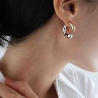 1 Pair Fashion C Shape Plating Metal Gold Plated Earrings main image 5