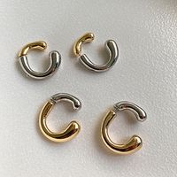 1 Pair Fashion C Shape Plating Metal Gold Plated Earrings main image 6