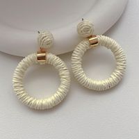 1 Pair Vacation Geometric Raffia Women's Drop Earrings main image 3