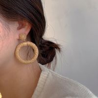 1 Pair Vacation Geometric Raffia Women's Drop Earrings main image 4