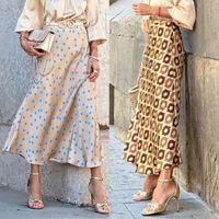 Summer Casual Polka Dots Polyester Maxi Long Dress Skirts main image 1