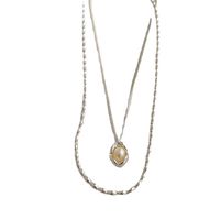 Mode Géométrique Le Cuivre Placage Perles Artificielles Collier En Couches main image 3