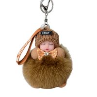 Cartoon Style Doll Fox Fur Women's Bag Pendant Keychain main image 5