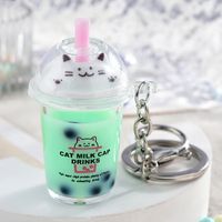 1 Pièce Mode Thé Au Lait Chat Arylique Unisexe Pendentif De Sac Porte-clés sku image 4