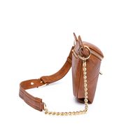 Women's All Seasons Pu Leather Solid Color Vintage Style Zipper Shoulder Bag Fanny Pack main image 3