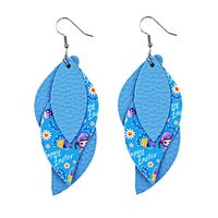 1 Pair Fashion Rabbit Leaf Pu Leather Sequins Easter Women's Drop Earrings sku image 10