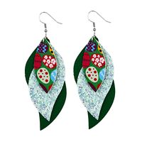 1 Pair Fashion Rabbit Leaf Pu Leather Sequins Easter Women's Drop Earrings sku image 16