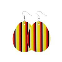1 Pair Fashion Stripe Water Droplets Waves Pu Leather Patchwork Easter Women's Drop Earrings sku image 8