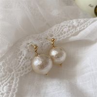 1 Pair Fashion Star Flower Imitation Pearl Alloy Inlay Rhinestones Women's Earrings sku image 4