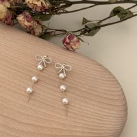 1 Pair Fashion Star Flower Imitation Pearl Alloy Inlay Rhinestones Women's Earrings sku image 38