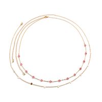1 Piece Fashion Round Dots Tassel Alloy Copper Layered Inlay Rhinestones Women's Waist Chain main image 3