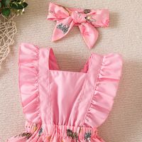 Cute Flower Printing Polyester Jumpsuits main image 4