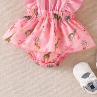 Cute Flower Printing Polyester Jumpsuits main image 3