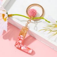 Cute Sweet Letter Alloy Resin Epoxy Plating Bag Pendant Keychain sku image 4