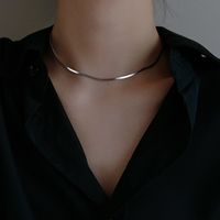 1 Piece Simple Style Solid Color Metal Plating Necklace main image 3