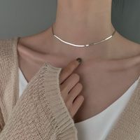 1 Piece Simple Style Solid Color Metal Plating Necklace main image 1