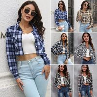 Women's Coat Long Sleeve Blouses Printing Fashion Plaid main image 6