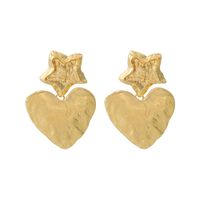 1 Pair Fashion Star Heart Shape Plating Alloy Drop Earrings main image 4