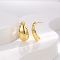 1 Pair Fashion Water Droplets Copper Plating Drop Earrings main image 1