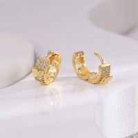 1 Pair Sweet Butterfly Copper Plating Zircon Earrings sku image 1