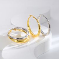 1 Pair Fashion Circle Copper Plating Hoop Earrings main image 2
