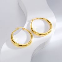 1 Pair Fashion Circle Copper Plating Hoop Earrings sku image 1