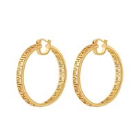 1 Pair Exaggerated Circle Copper Plating Hoop Earrings main image 6