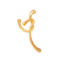 Wholesale Jewelry Nordic Style Knot Alloy 14k Gold Plated Ear Clips sku image 2