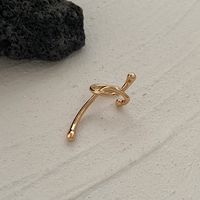 Wholesale Jewelry Nordic Style Knot Alloy 14k Gold Plated Ear Clips main image 3